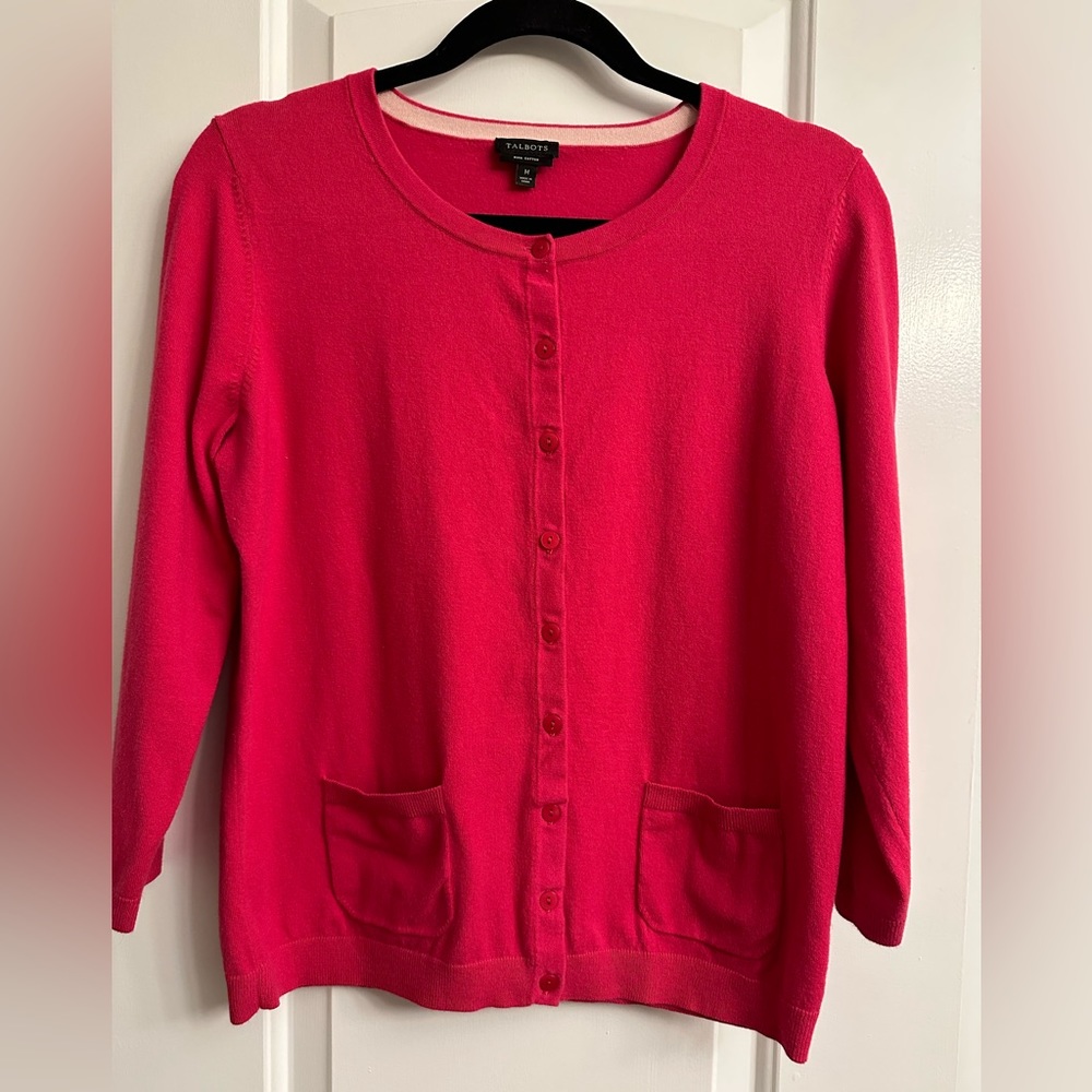 Talbots Women’s Size Medium Pink Cardigan